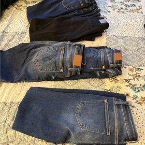 1 with tags. 3 worn once , 1 black slim fit.  Make offer. Straight & boot cut